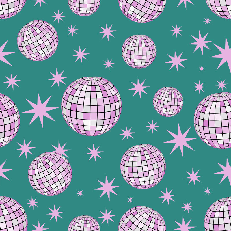 Bargo Disco Ball - Wrapped Canvas Print, 122cm H x 122cm W x 3.8cm D