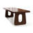Nut-brown Rectangular Solid Wood Dining Table-966397284