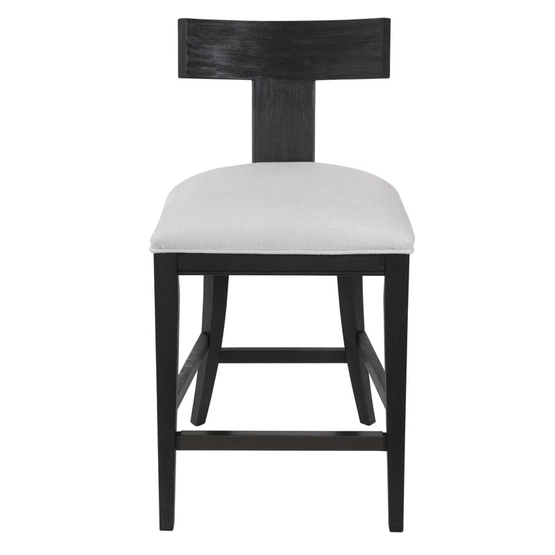 Tabouret de comptoir 26 po Yasmina, Noir anthracite
