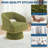 360° Upholstered Swivel Barrel Accent Chair, Modern Armchair-1415226049
