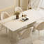 Table de salle à manger moderne blanc rectangulaire en fer fritté-2133915947