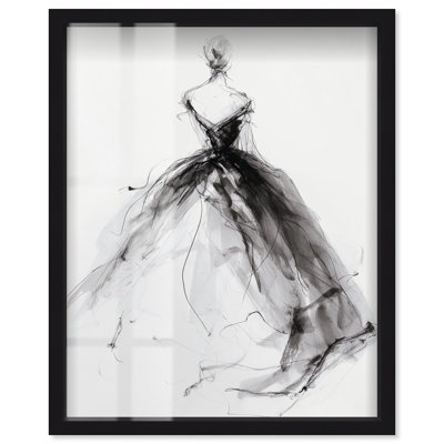 «Ball Gown I Fashion Art Shadowbox Print» par Art Remedy