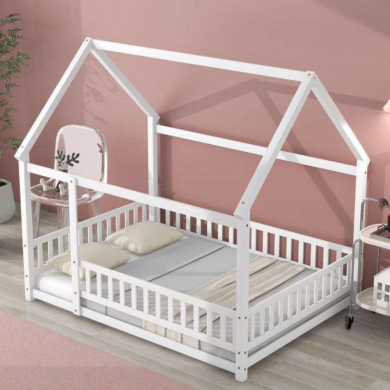 McElhattan Canopy Bed Kids Bed , Twin, White
