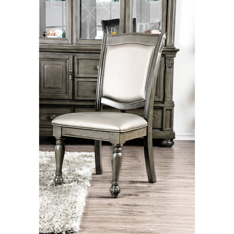 Ensemble de 2 chaises d'appoint rembourrées en similicuir