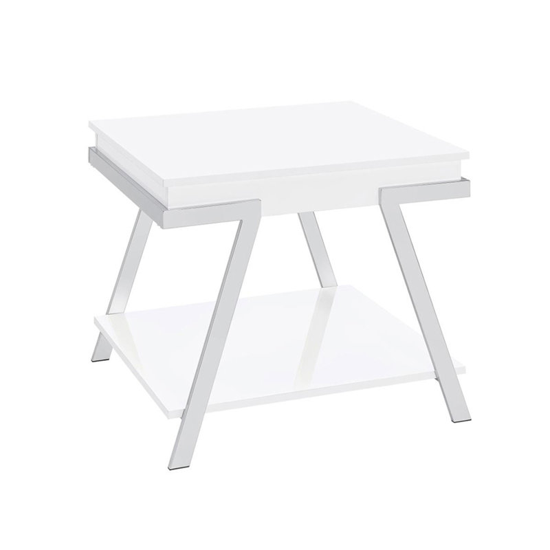 Rectangular End Table With Bottom Shelf