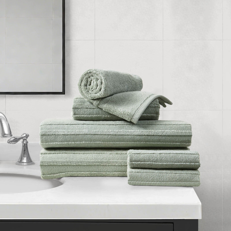  Sofia Bath Towels 6-Piece, Green