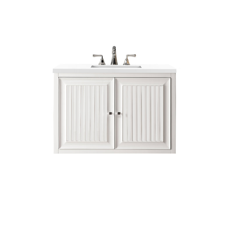 Athens 36'' W Single Vanity, White Zeus, Glossy White, Single-Hole