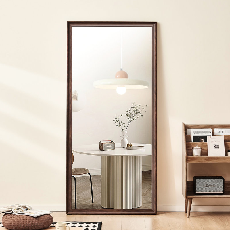 Miroir rétro pleine longueur de 70 po x 31 po en bois qui rehausse l'élégance de la maison