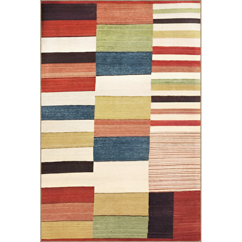 Tapis en polypropylène à motif géométrique Norma, Rectangle 4 pi 4 po x 6 pi 3 po