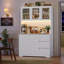 Satavia 70.9'' Kitchen Pantry with LED Lights and Charging Station, Microwave Shelf-537543756
