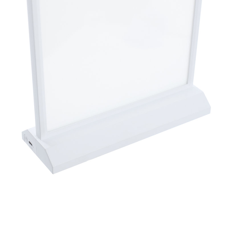 Porte-affiche de table à DEL, Blanc