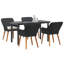 Ensemble de salle à manger de jardin avec coussin 5 pièces vidaXL-1125250925-1112925390-1112925389