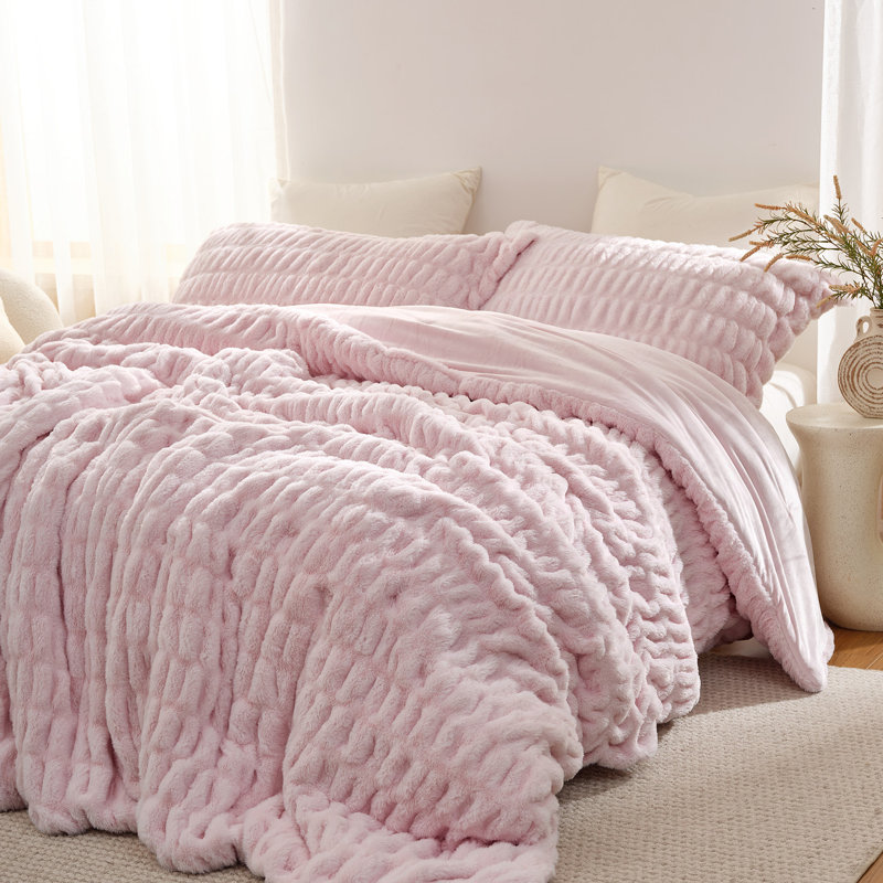 Wrinkle Rolls - Coma Inducer Oversized Comforter Set - Pink Marshmallow, Queen