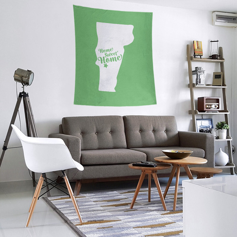 Tapisserie murale Home Sweet Rutland, H 104 po x l 88 po, Vert