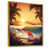 Toile avec cadre flottant or