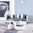 2 Pieces White Coffee Table For Living Area & Bedroom, Stylish And Strong-willed, Modern Design Awareness, Easy To Off, Hassle- Assembly Manner 2 Household Use, , Room Clean Put Together