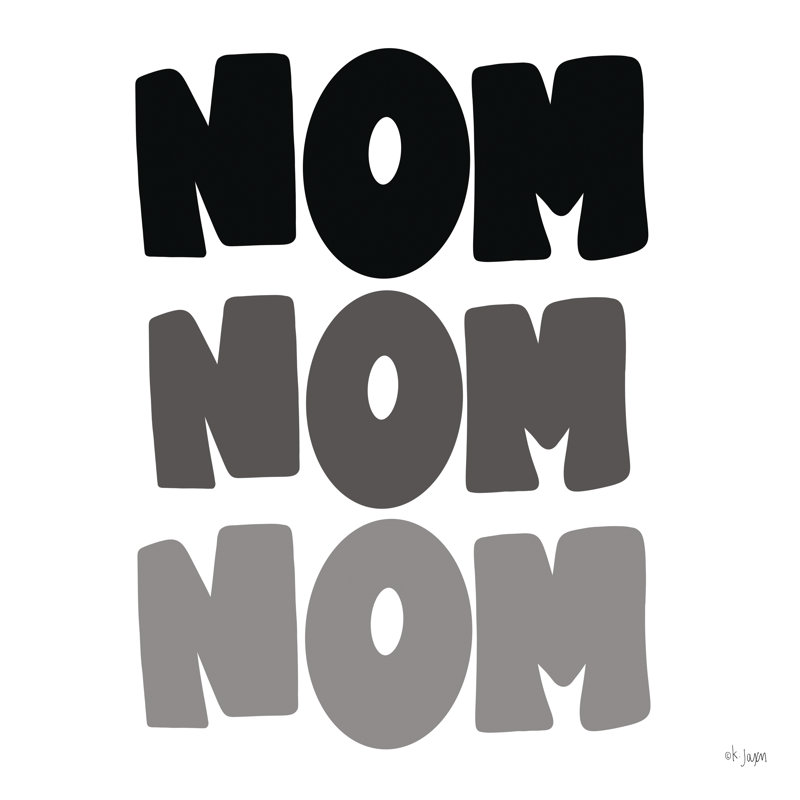 «Nom Nom Nom» par Jaxn Blvd. le, H 12 po x l 12 po, Pas de tapis, Toile encadrée noire
