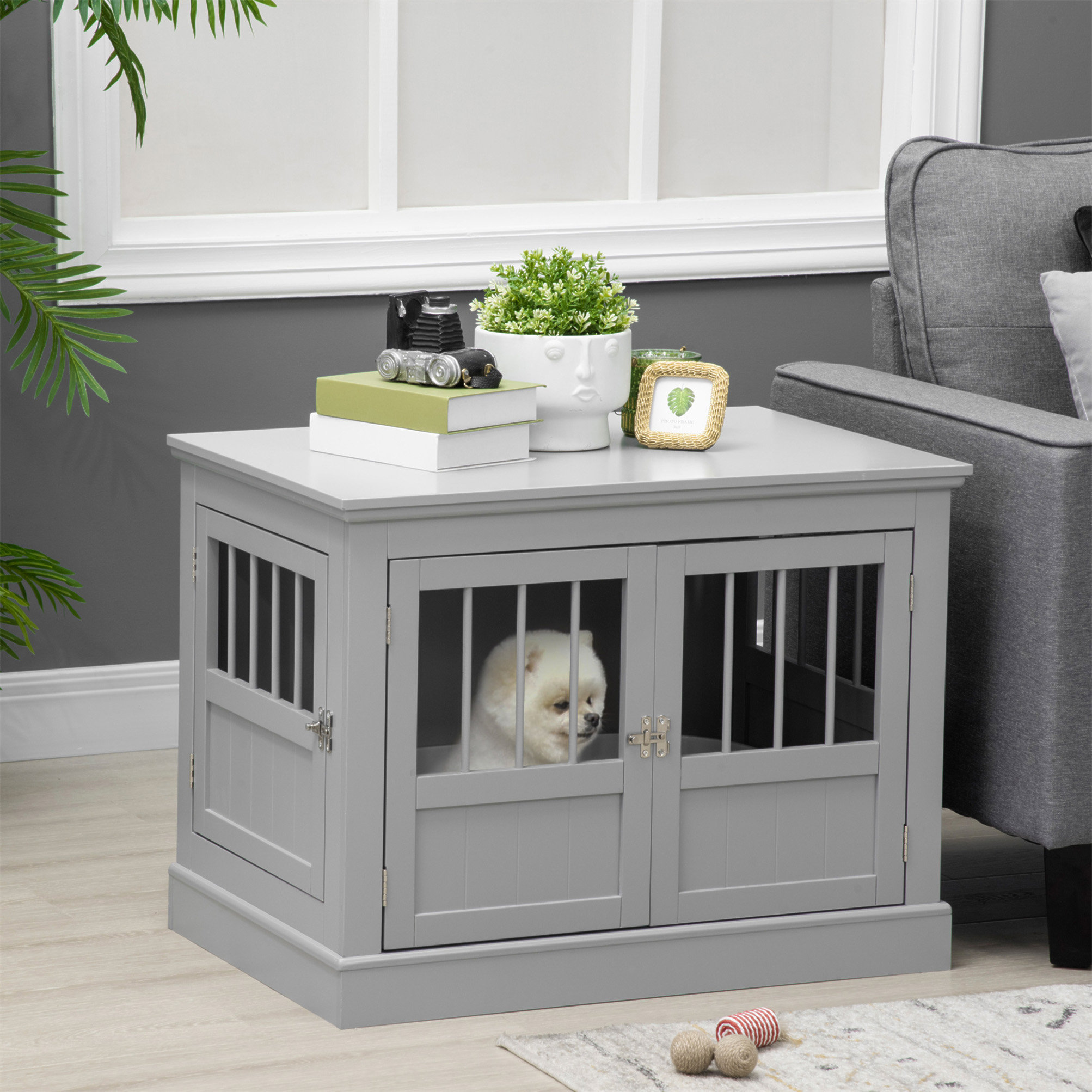Archie & Oscar™ Versatile Wooden Dog Crate End Table With Multiple ...
