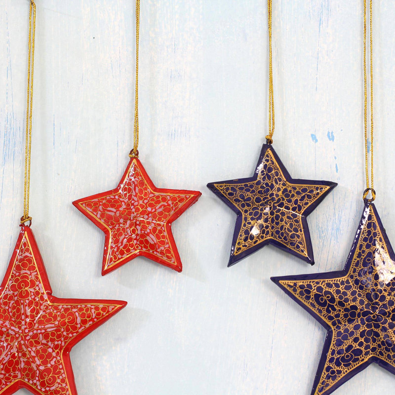4.7'' Handmade Paper Holiday Shaped Ornament