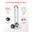 Hand Truck, 500 lbs Load Capacity, Heavy-Duty Hand Truck Dolly with Non-Slip Wheels & Handle, Aluminum Alloy Portable Trolley Dolly with Tie-down Strap for Moving Home, Office, Warehouse