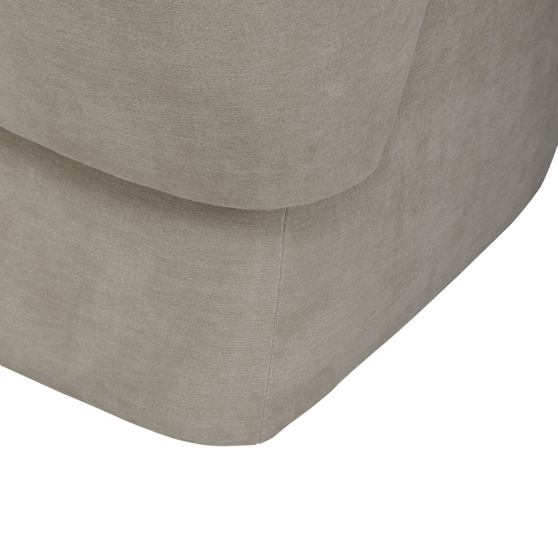 Chaise rembourrée Faouzi avec roulettes, Crème