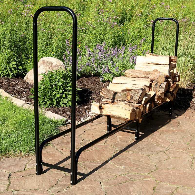 Support à bûches en bois pour l'intérieur ou l'extérieur Boone - capacité de 1500 lb, H 48 po x l 96 po x P 13,5 po