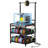 3D Printer Stand, Heavy-Duty Printer Table with Filament Storage & Built-In Power Outlets, 3-Tier 3D Printer Desk for Workshop Office Garage, Rust-Resistant Finish