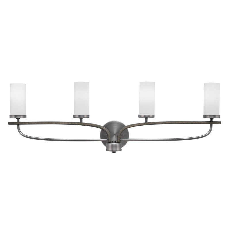 Barre d'éclairage de salle de bain 4 lumières Monterey, gris