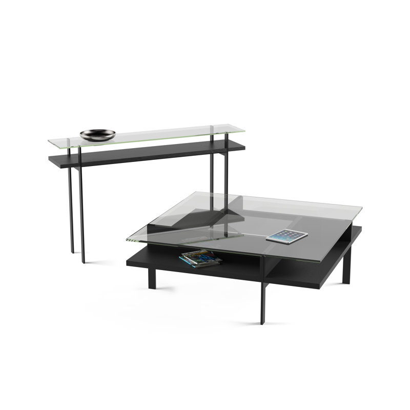 Terrace Coffee Table, 16.25" H x 44" L x 44" W, Charcoal