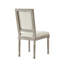 Chaise en lin sans accoudoirs avec finition en bois brossé antique-74929604