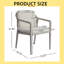 Ensemble de 2 chaises de salle à manger d'extérieur, chaises de patio en osier PE avec structure en fer-2075166908