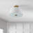 Glenview 15" 3-Light Modern Contemporary Metal Tapered Drum LED Semi Flush Mount-69698006