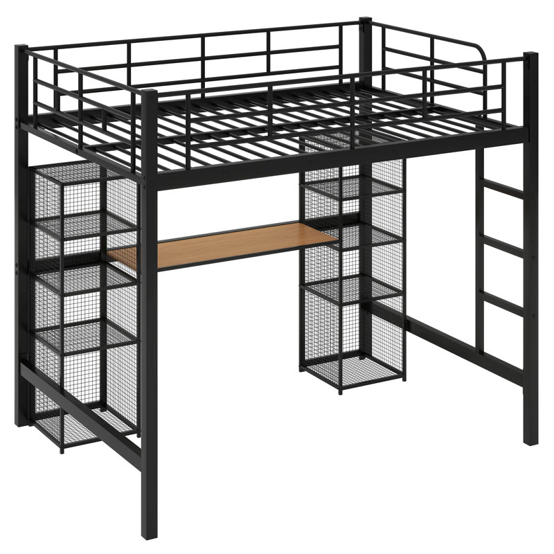 Lit mezzanine double Eilonwy Kids, Noir / brun