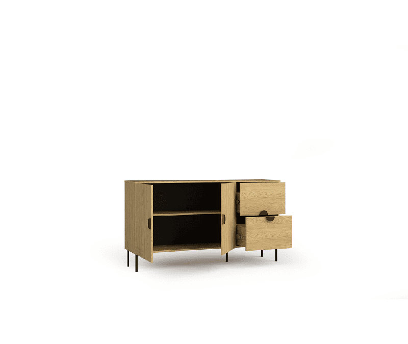 Taishmara 160cm Sideboard, Oak Baltic/Black