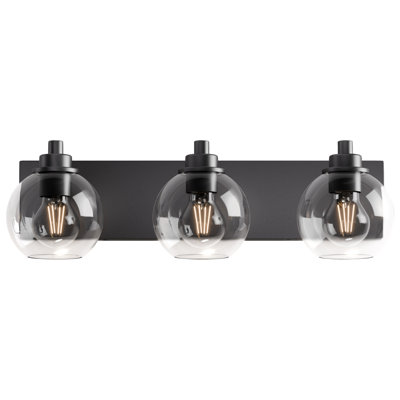 Dimmable Bathroom Vanity Lights with Clear Shade Vanity Light Fixture