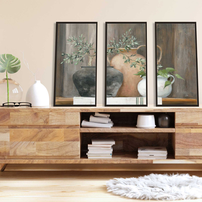 Simplicity - 3 pièces, reproduction encadrée sur toile, H 33,5 po x l 52,5 po x P 2 po