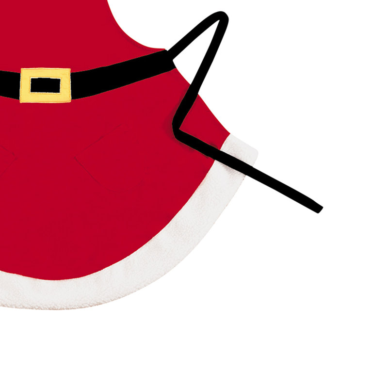 Tablier de cuisine pour adultes santa velours