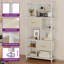 151 H X 72 W Corner Shelf Unit Wooden Bookcase for Living Room-1605043086