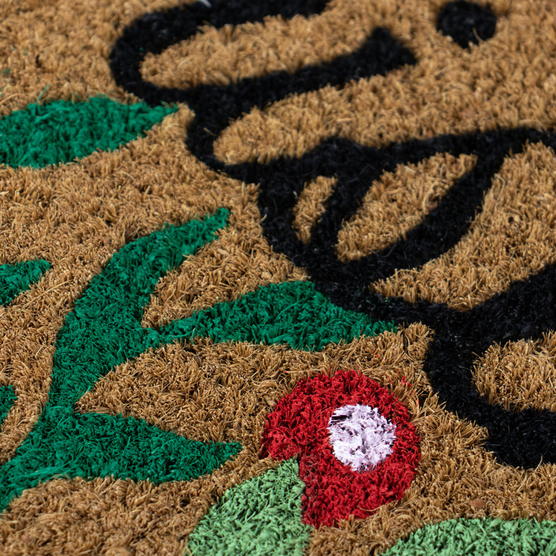 Latex Backed Eco-Friendly Christmas Coir Doormat - Merry Christmas 40x58cm approx.