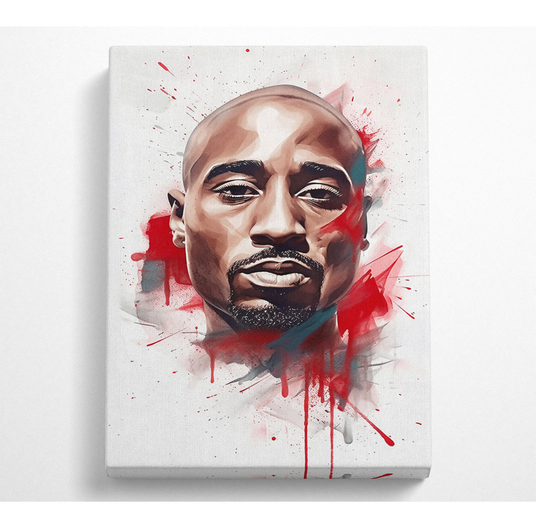 Tupac Brush Strokes - Kunstdrucke auf Leinwand