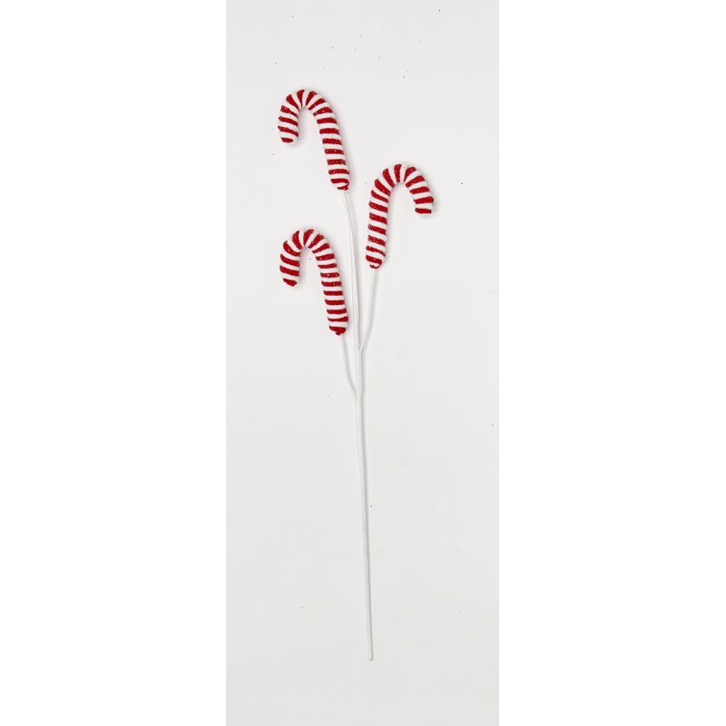 26" Christmas Candy Cane with Glitter Spray