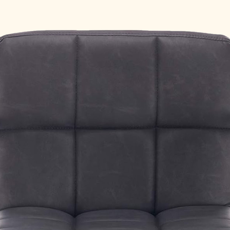 Aisleyne Swivel Upholstered Adjustable Height Counter Stool with Metal Frame, Anthracite