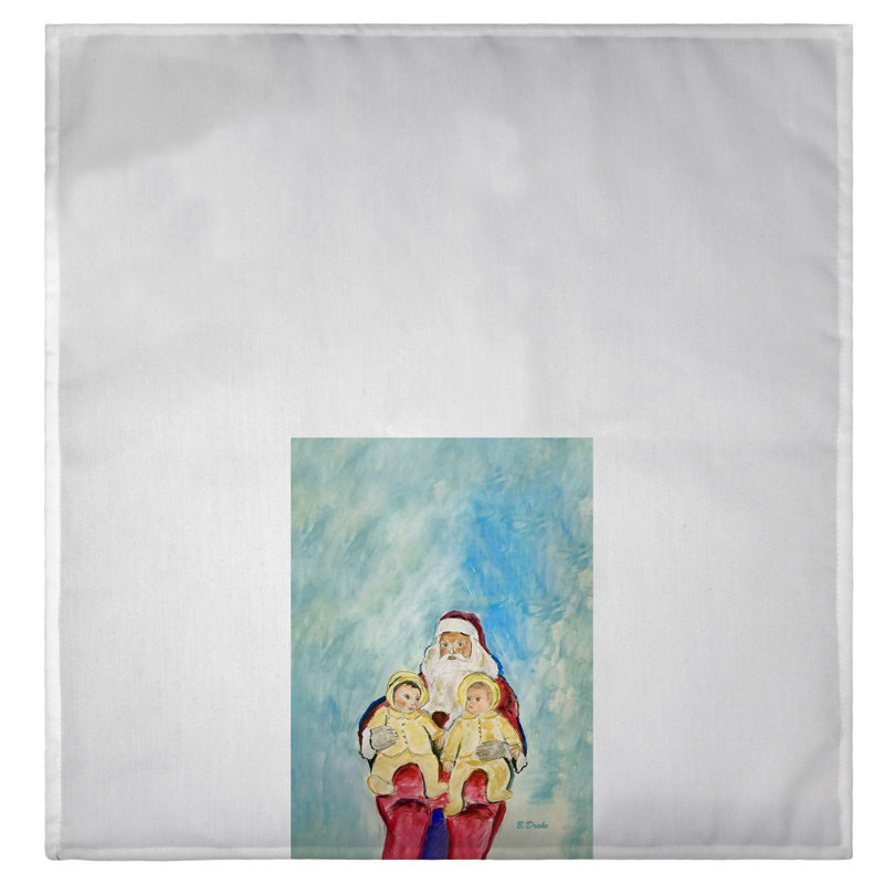 Serviette d'invité Père Noël et jumeaux