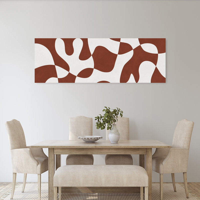 Art moderne abstrait géométrique, H 20 po x l 60 po