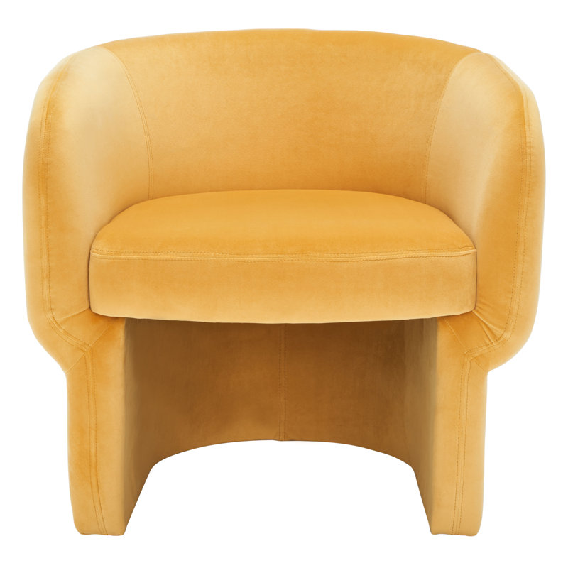 Fauteuil demi-tonneau Cambry, Moutarde