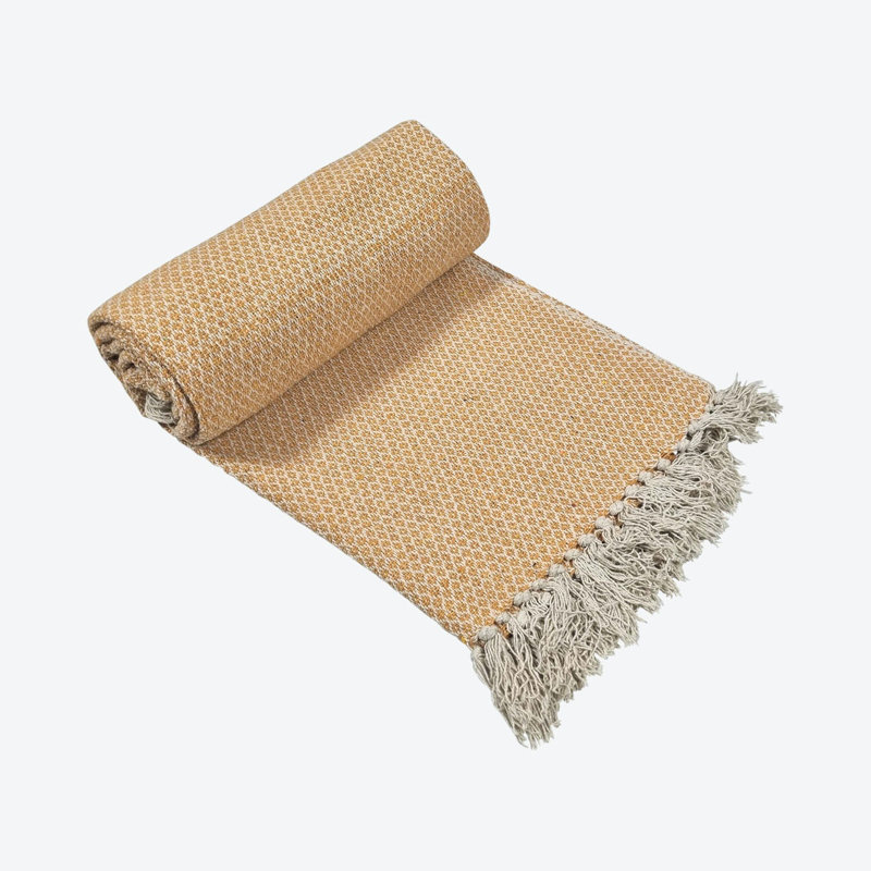 Thibodeau Throw Blanket, Yellow