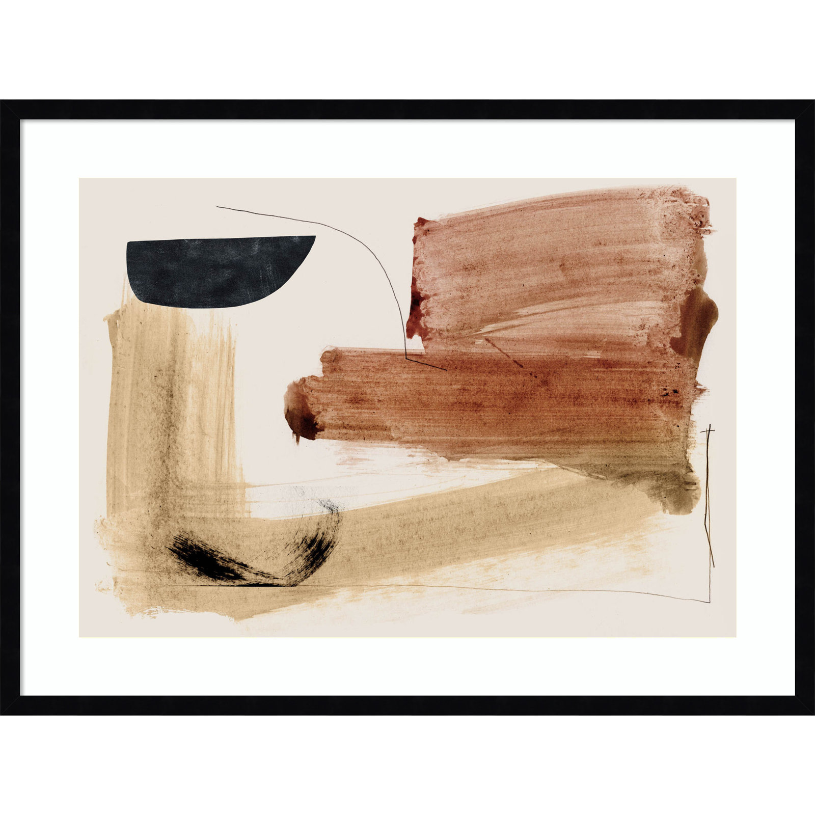 Cleve "Cooking" Print by Dan Hobday, Black, 25" H x 33" W