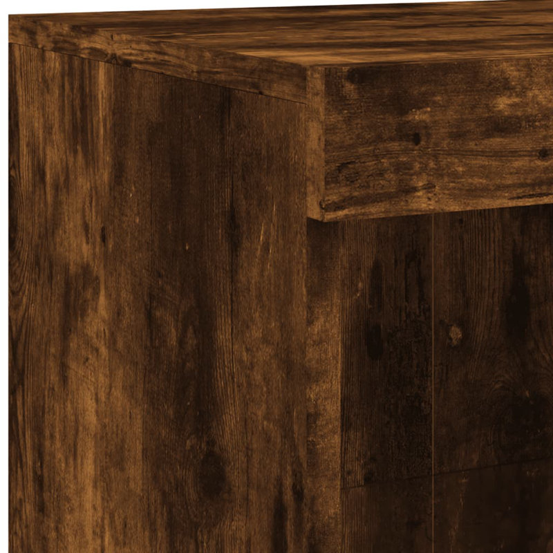 Basiliso 100cm H x 81cm W Standard Bookcase, Smoked Oak