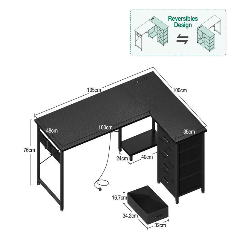 Computer Desk, Black