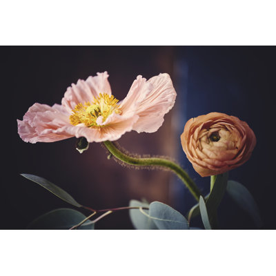 Pastel Cut Flowers - Wrapped Canvas Print